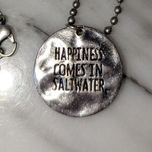 🌊 Wave/Saltwater/Happiness Pendant and chain. 18"🏄‍♀️🌊🏄‍♂️🌊
